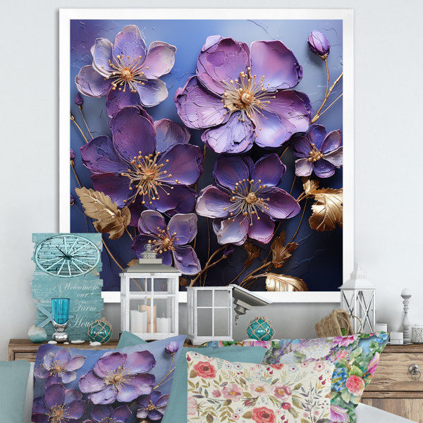 DesignArt Royal Elegance I Violets Wall Art Living Room Wayfair